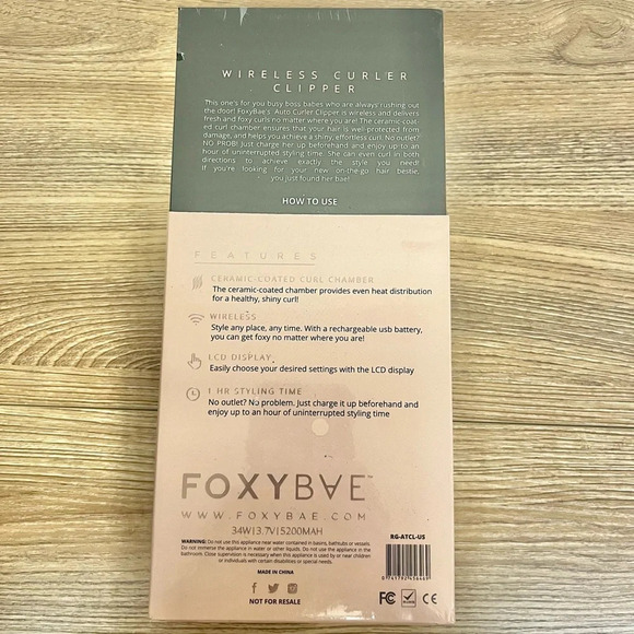 NIB Foxybae Wireless Auto Curler Clipper, New Unopened - Picture 2 of 7